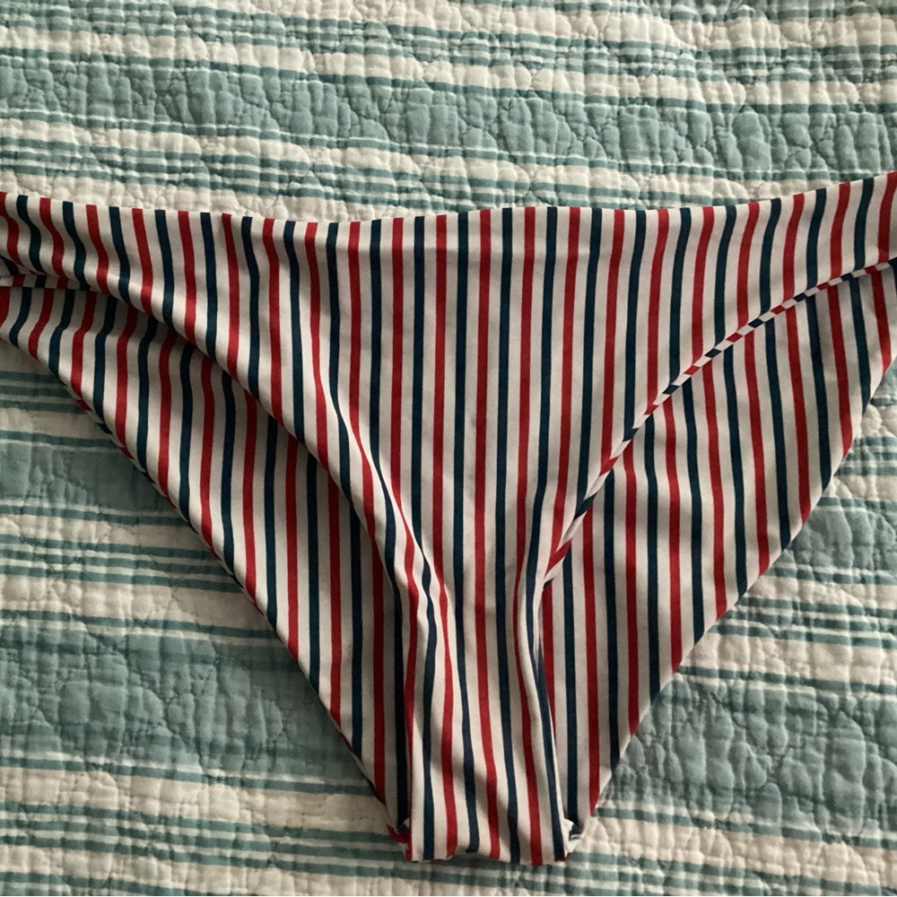 Red/Blue Striped Bikini Bottom